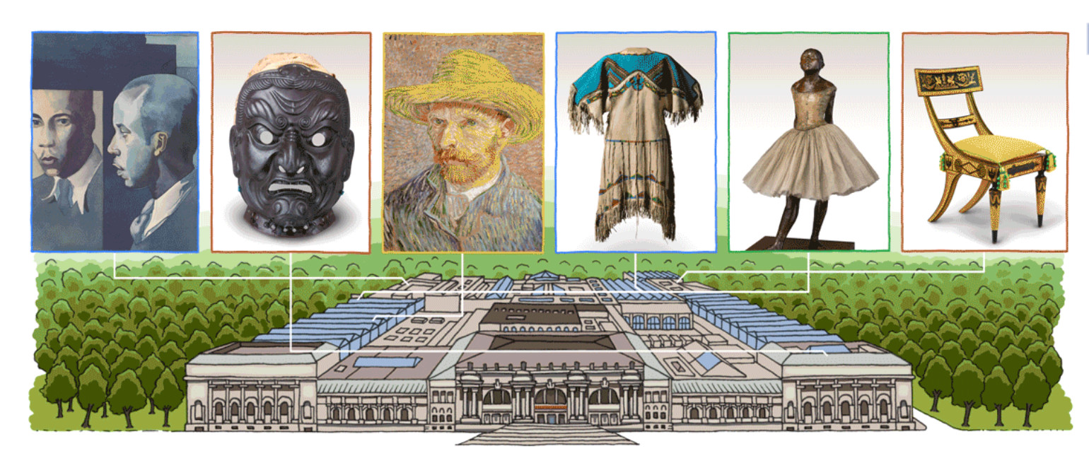 The Google Doodle marking The Met's 151st anniversary