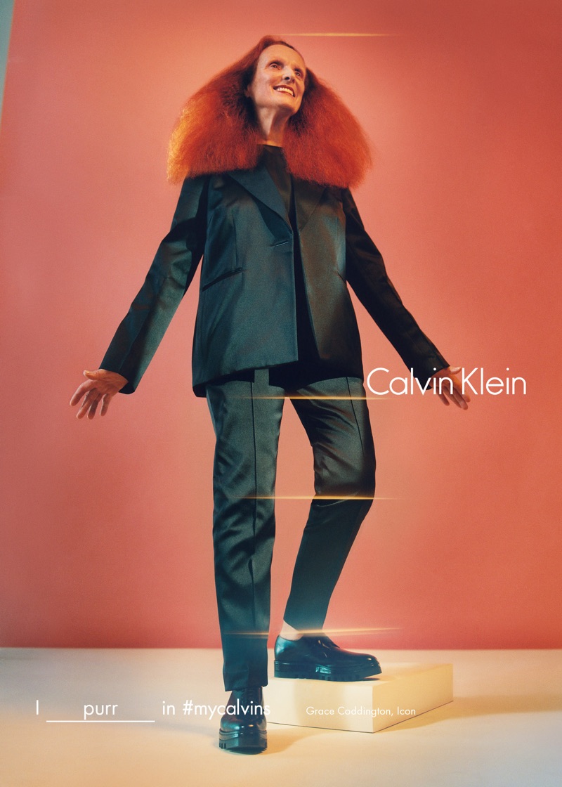 Grace Coddington by Tyrone Lebon for Calvin Klein. Photo: Tyrone Lebon / Courtesy of Calvin Klein