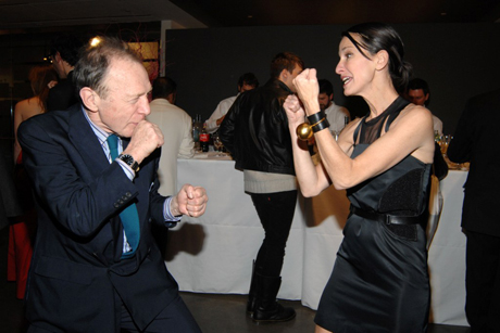 Haden-Guest and clothes designer Cynthia Rowley at a Jeff Koons party, New York, 2008