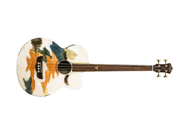 Gus Van Sant's guitar. Image courtesy of War Child USA 