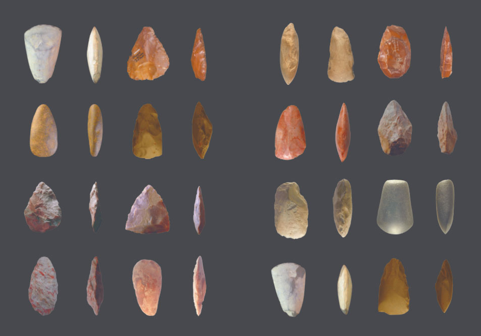 The prehistoric stone axes, as featured in Sagmeister & Walsh: Beauty 
