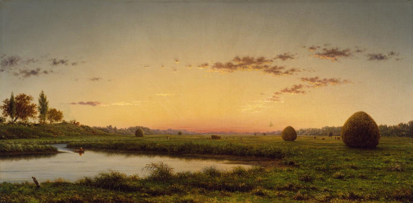 Haystacks on the Newburyport Marshes (1862) by Martin Johnson Heade