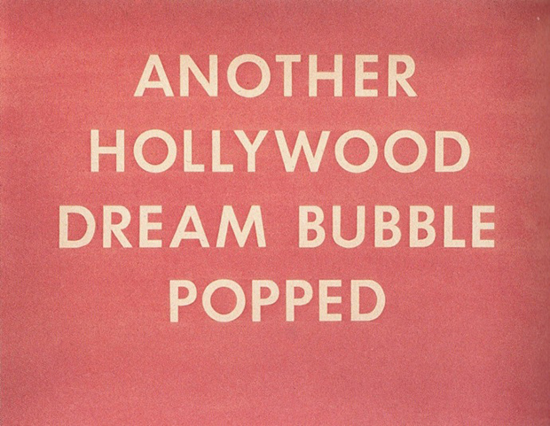 Another Hollywood Dream Bubble Popped (1976) by Ed Ruscha