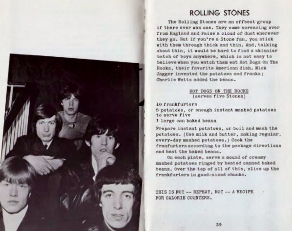 The Rolling Stones in Singers and Swingers in The Kitchen. From The Cookbook Book