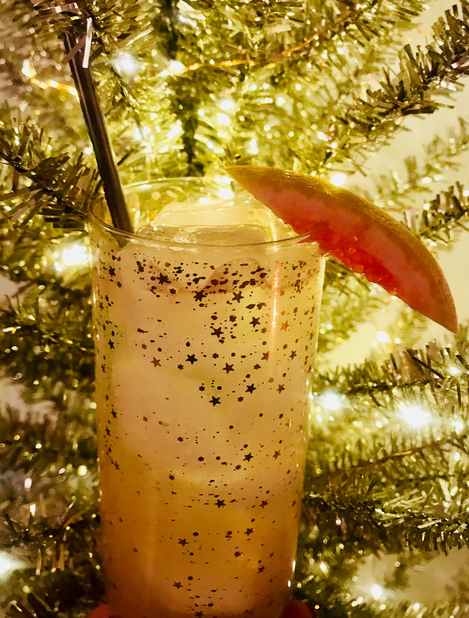 Georgette Moger photographed her New Year Grapefruit Collins cocktail