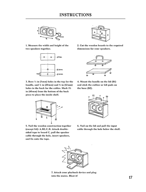 Instructions for Konstantin Grcic. As featured in Do It Yourself
