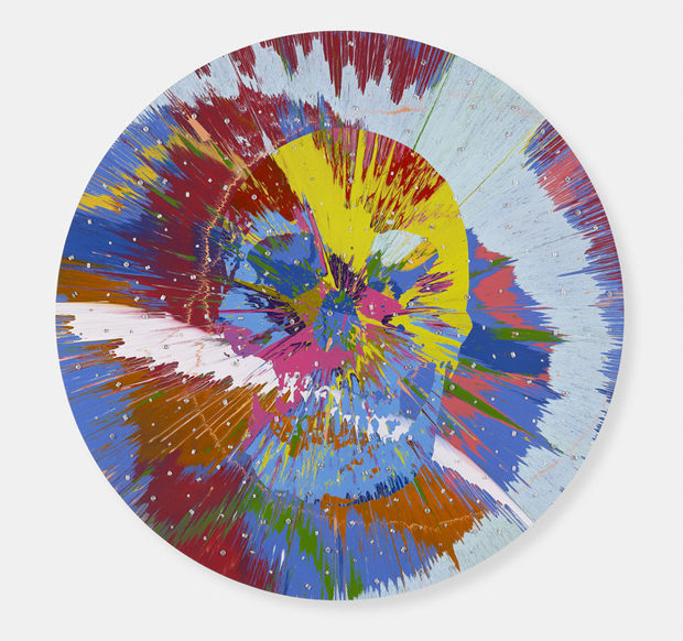 Damien Hirst's Beautiful Morana Dysgeusia Painting for Jarvis (with Diamonds), (2011)