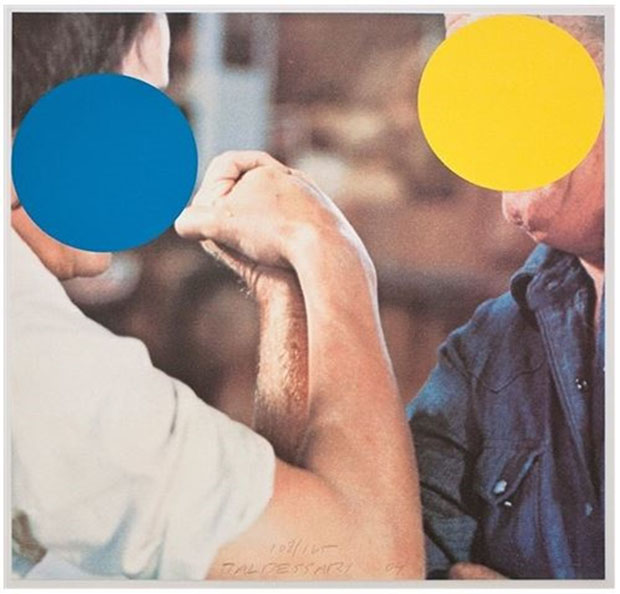 John Baldessari, Two Opponents (Blue & Yellow) (2004)