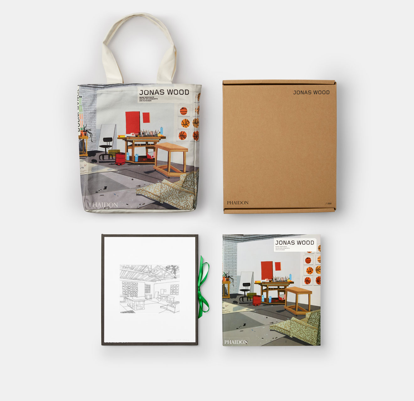 Jonas Wood -Bball Studio, 2019 and Contemporary Artist Series book