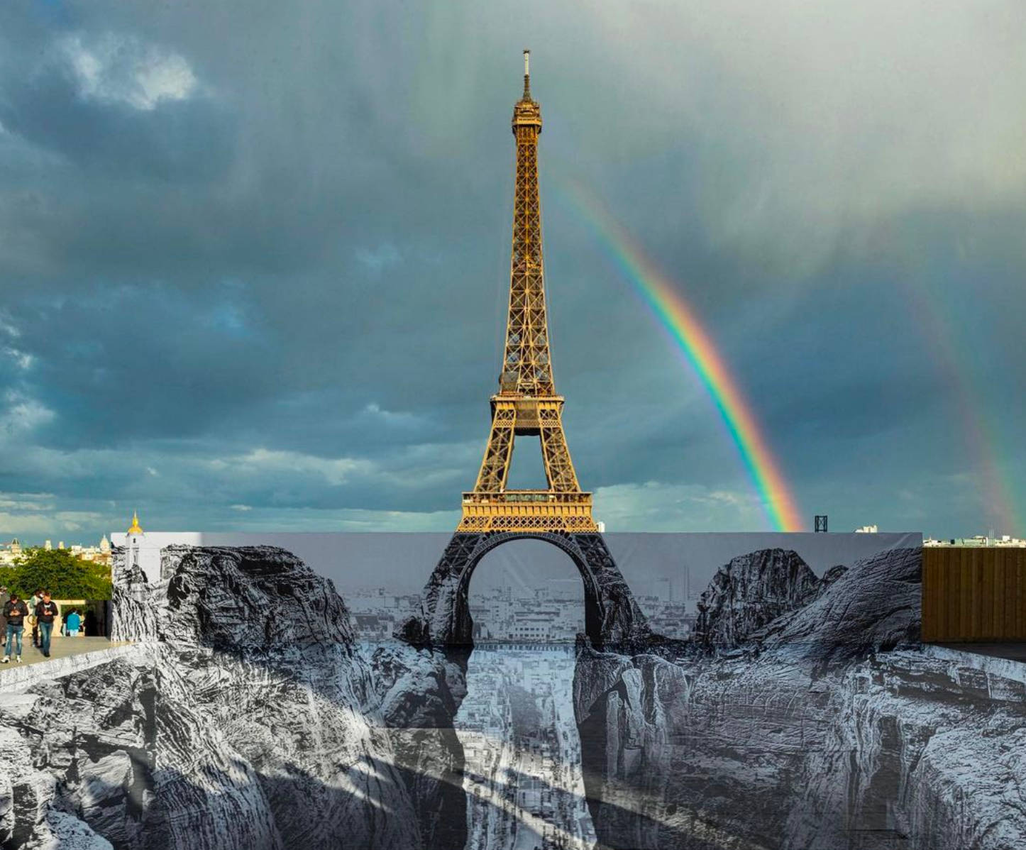 JR's new Parisian Installation. Image courtesy of the artist's Instagram