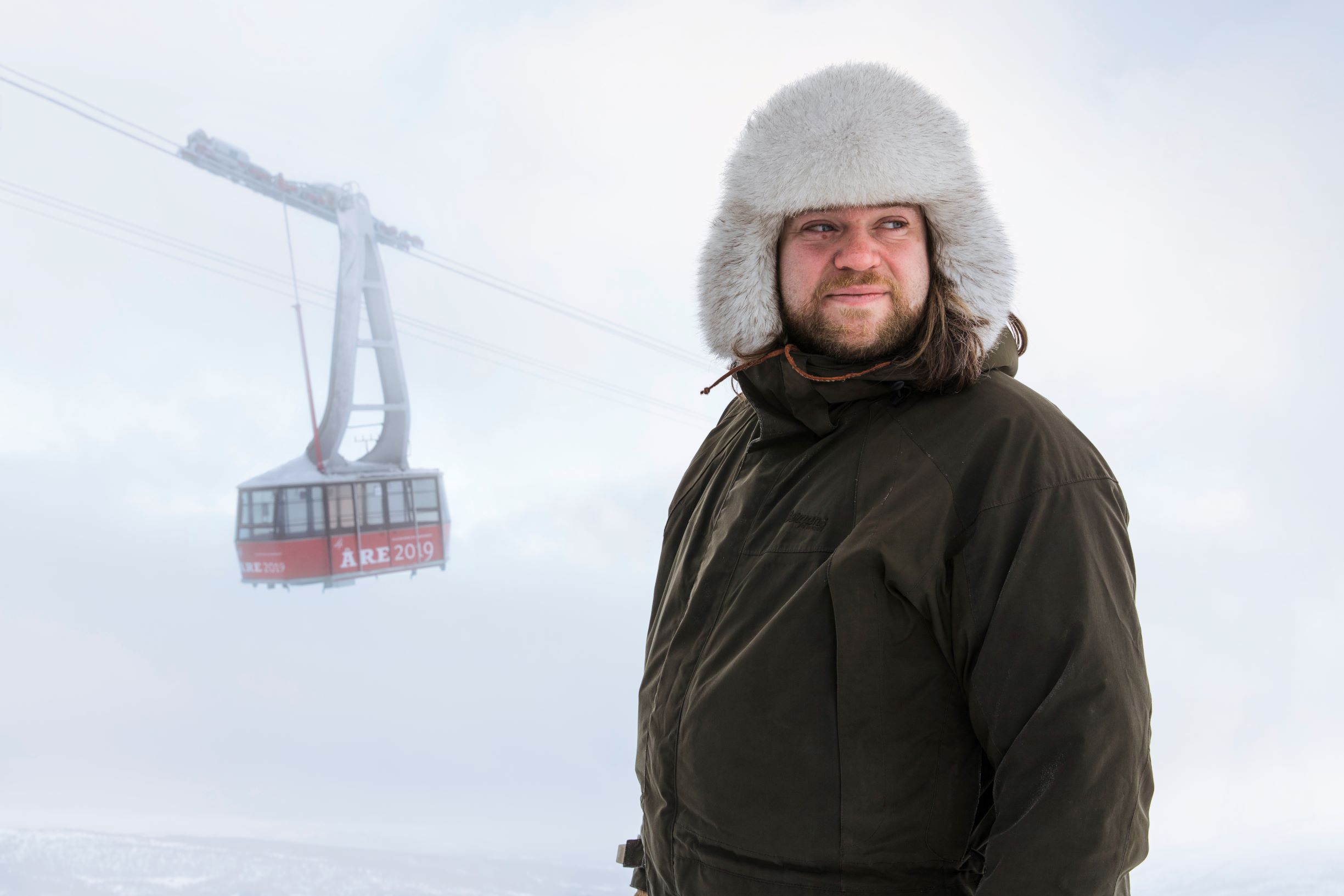 Magnus Nilsson beside the Åre Kabinbanan ski lift. All images courtesy of fortum.se