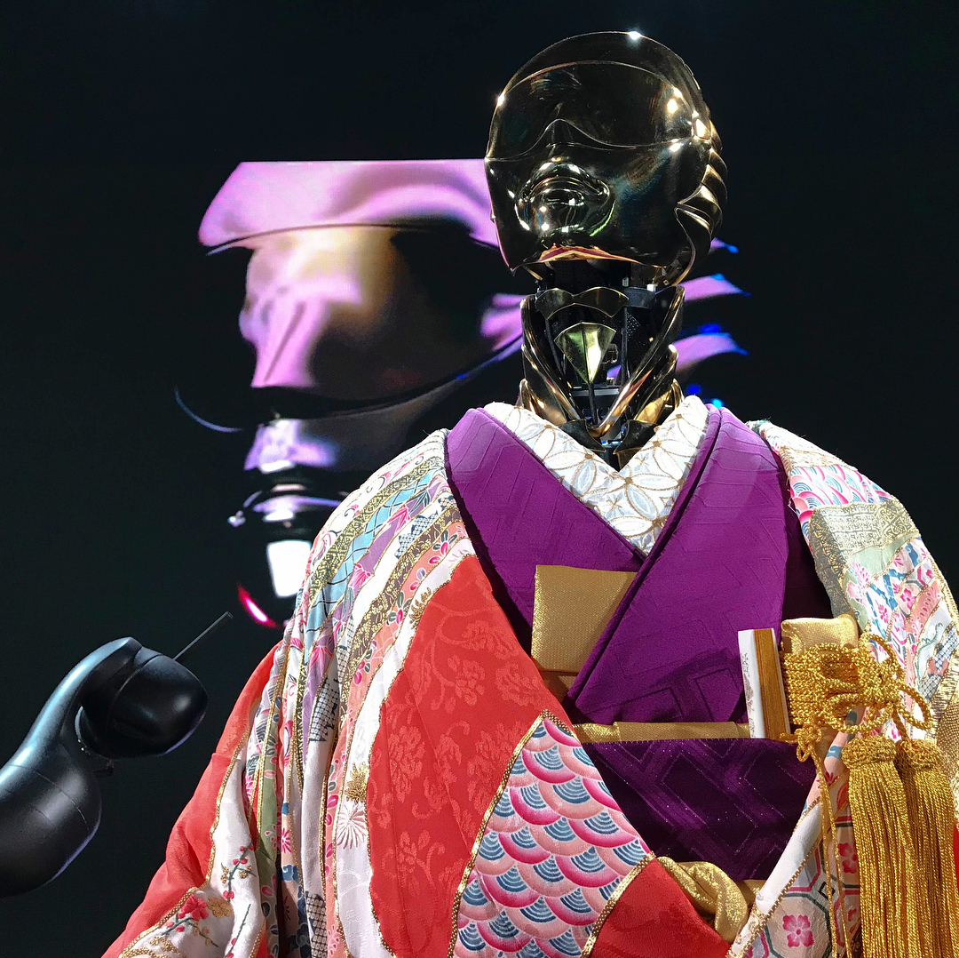 The Kimono Roboto exhibition in Kyoto by Bureau Betak. Images courtesy of Betak's Instagram