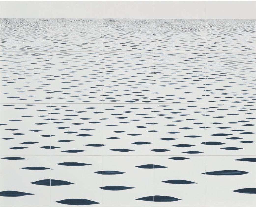 Sea Mark (Payne’s Grey), 2015, by Tania Kovats