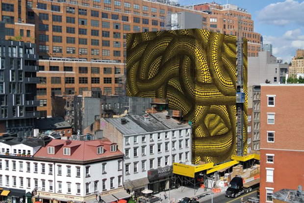 A rendering of what Kusama's Yellow Trees in New York will look like