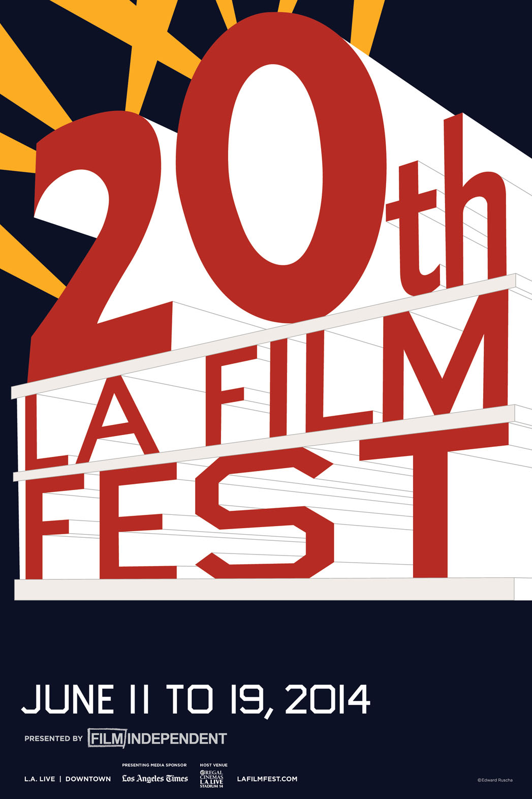 Ed Ruscha's poster for the LA Film Festival