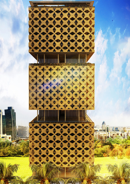Lagos’ Wooden Tower concept	for	Nigeria by	Hermann	Kamte & Associates