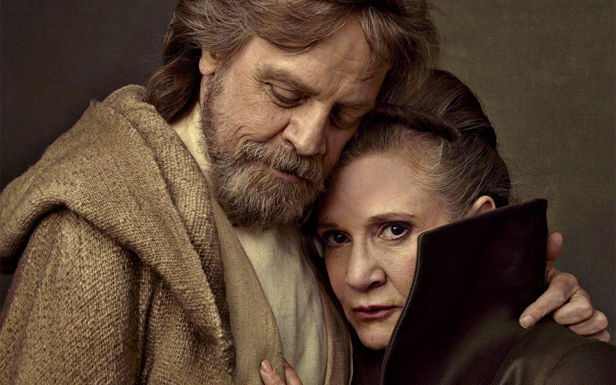 Mark Hamill and Carrie Fisher photographed Annie Leibovitz for Vanity Fair. Image courtesy of Vanity Fair