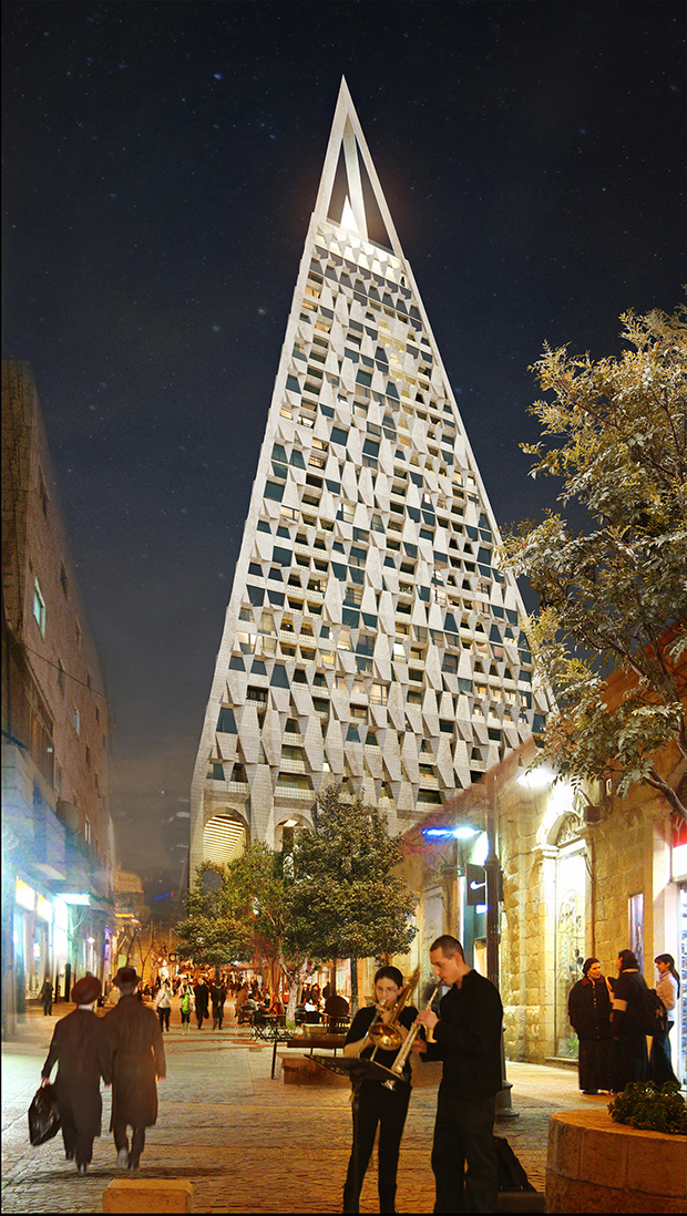 The Pyramid, Israel by by Studio Libeskind and Yigal Levi. Image courtesy of Vigntsix