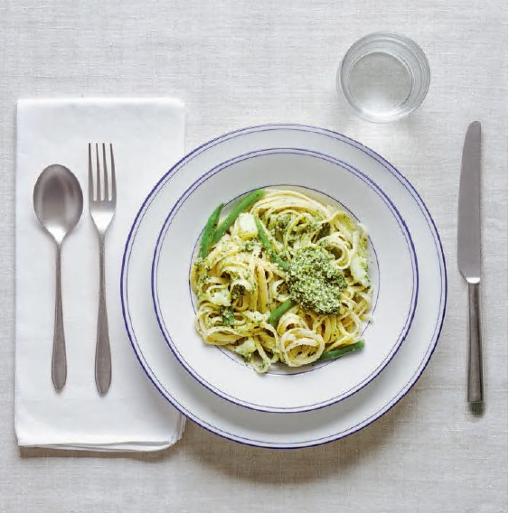 Linguine with pesto from The Silver Spoon Classic