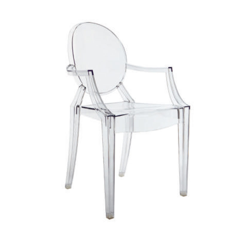 Louis Ghost Chair, 2002, by Philippe Starck for
Kartell. As reproduced in Chair: 500 Designs that Matter