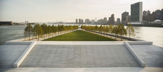 The Franklin D. Roosevelt Four Freedoms Park by Louis Kahn