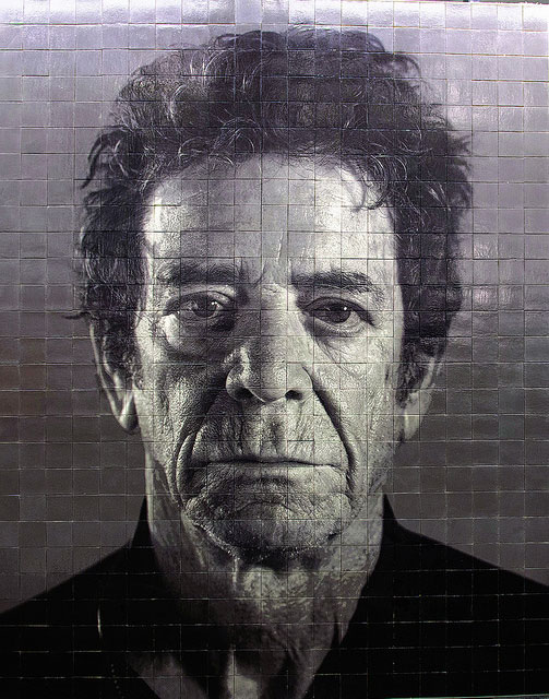 Chuck Close's Lou Reed portrait for the 86th Street Station