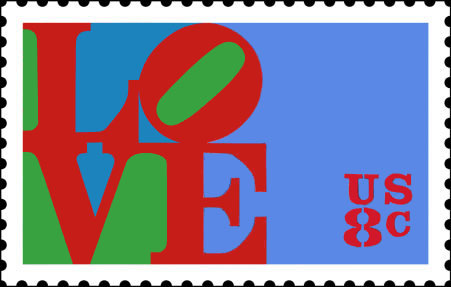 A 1973 US postage stamp featuring Indiana's design