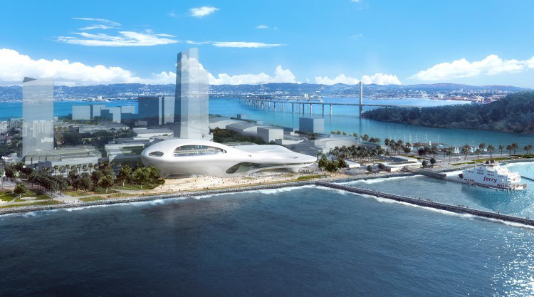 San Francisco concept design renderings for the Lucas Museum of Narrative Art by MAD Architects. Image courtesy of Lucas Museum of Narrative Art.