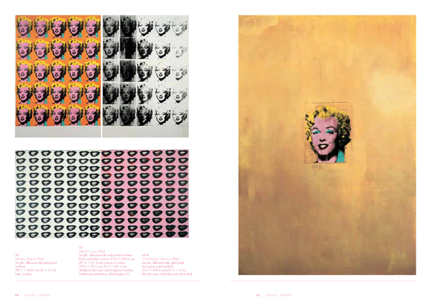 A spread from our attractively packaged and priced Andy Warhol Phaidon Focus book available in the store