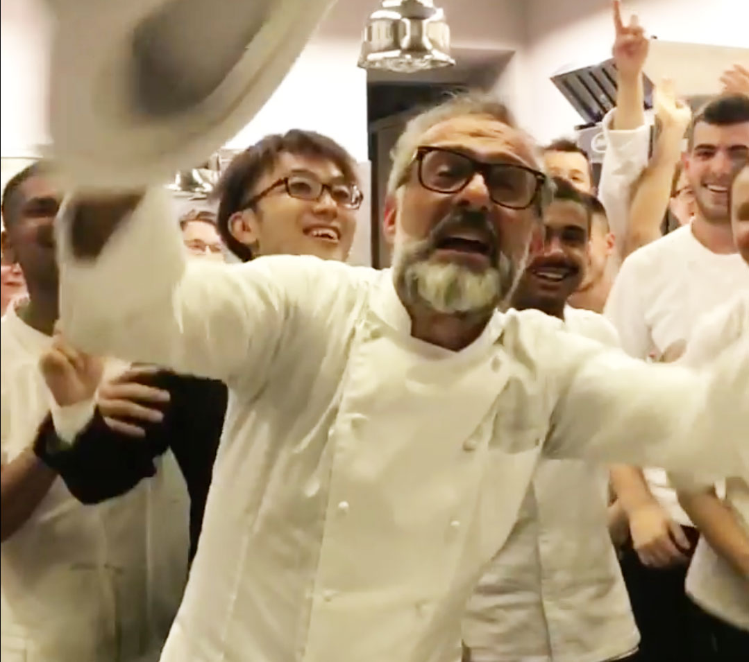 Massimo and his Osteria Francescana crew break for the summer. Image courtesy of Massimo's Instagram