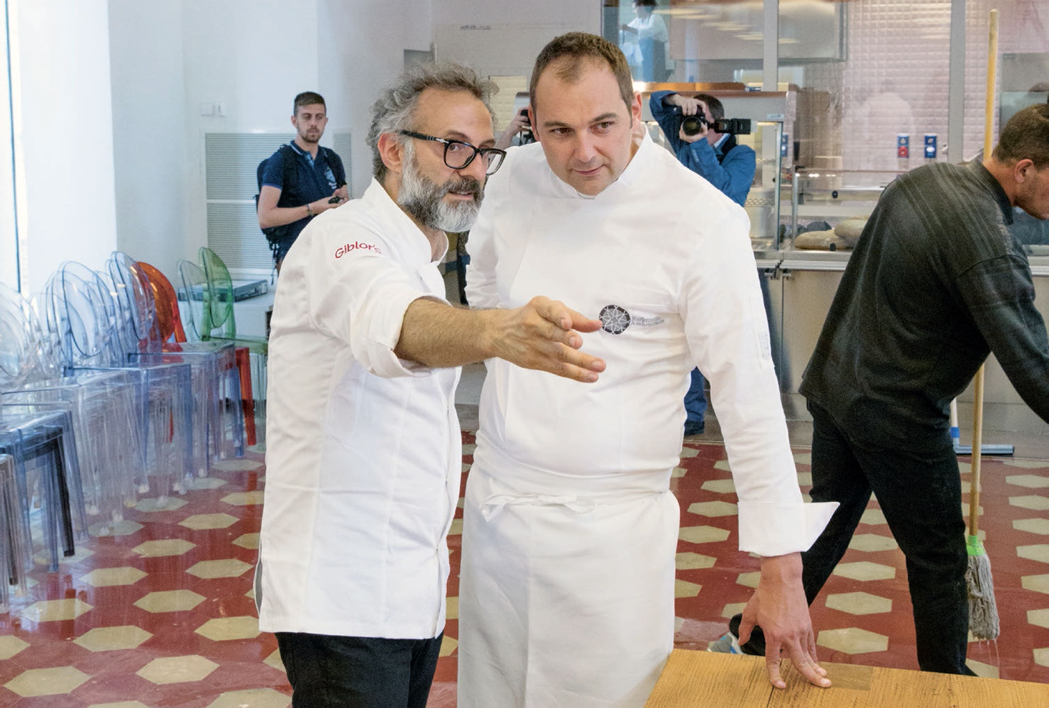 Daniel Humm and Massimo Bottura, as featured in Bread is Gold