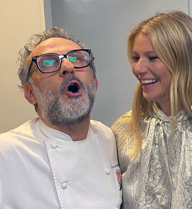 Massimo Bottura and Gwyneth Paltrow. Image courtesy of Bottura's Instagram