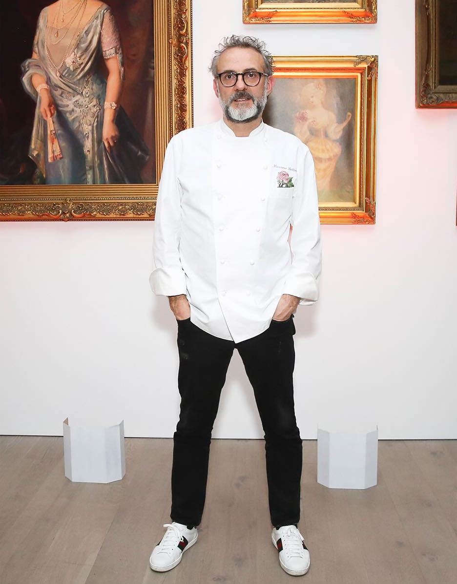Massimo Bottura at his Gucci dinner in LA. Images courtesy of Gucci's Instagram