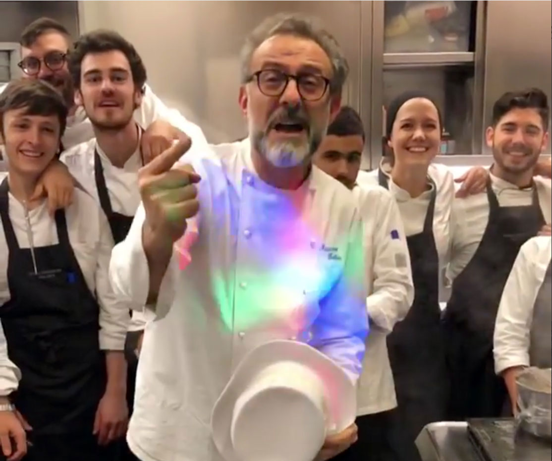 Massimo Bottura and co. at Osteria Francescana on New Year's Eve