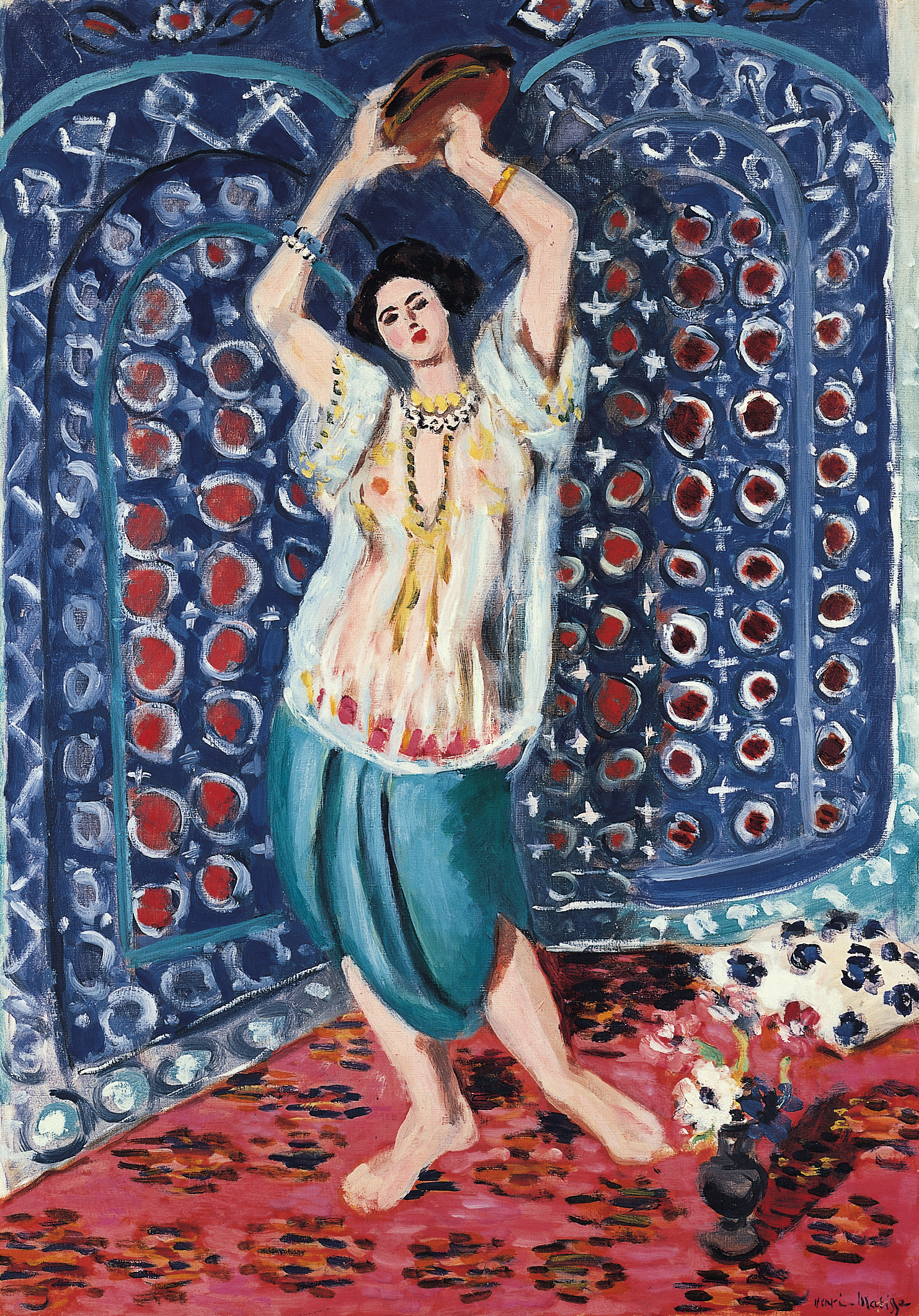 Henri Matisse (French, 1869-1954) Odalisque with Tambourine (Harmony in Blue), 1926 Oil on canvas
36-1/4 x 25-5/8 in. (92.1 x 65.1 cm) Norton Simon Art Foundation © 2019 Succession H. Matisse/ Artists Rights Society (ARS), New York
