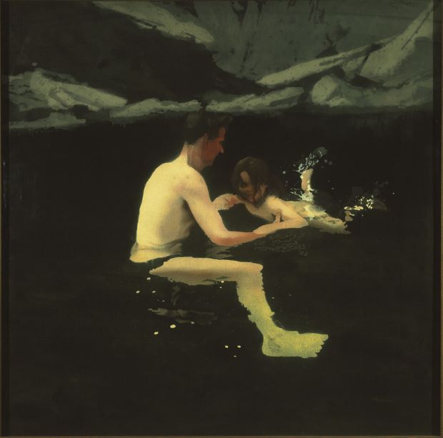 Melanie and Me Swimming (1978-9) by Michael Andrews, courtesy of the Tate/Art Everywhere