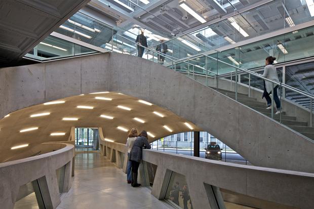 Milstein Hall at Cornell University, by the Office for Metropolitan Architecture, as featured in the Phaidon Atlas