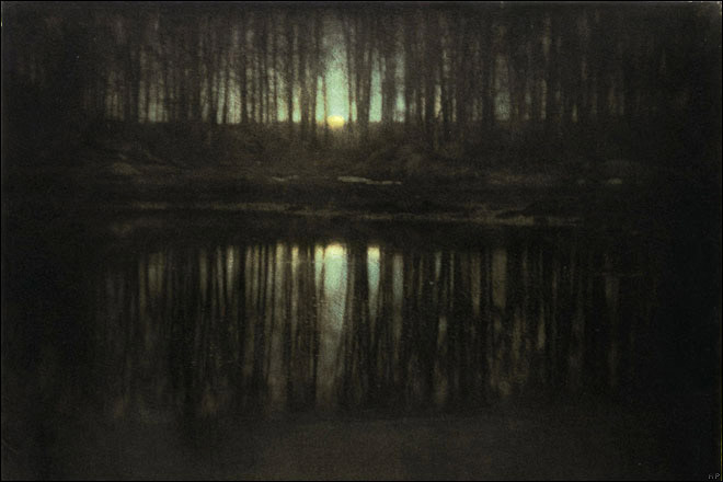 The Pond - Moonrise (1904) by Edward Steichen. As reproduced in Art in Time. 