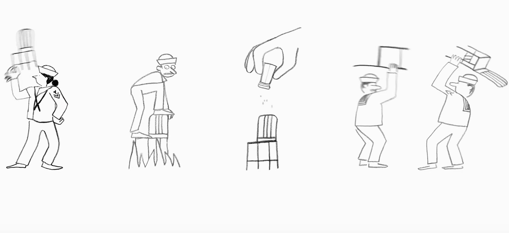 An image from the Jullien brothers' new animation for Emeco