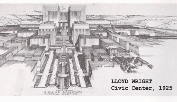 Frank Lloyd Wright's  Civic Center Plan (1925)