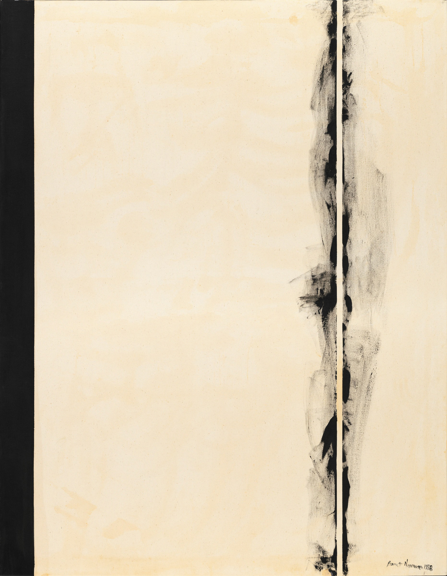 First Station (1958) (from the series Stations of the Cross, 1958-66) by Barnett Newman. As featured in our book Abstract Expressionism