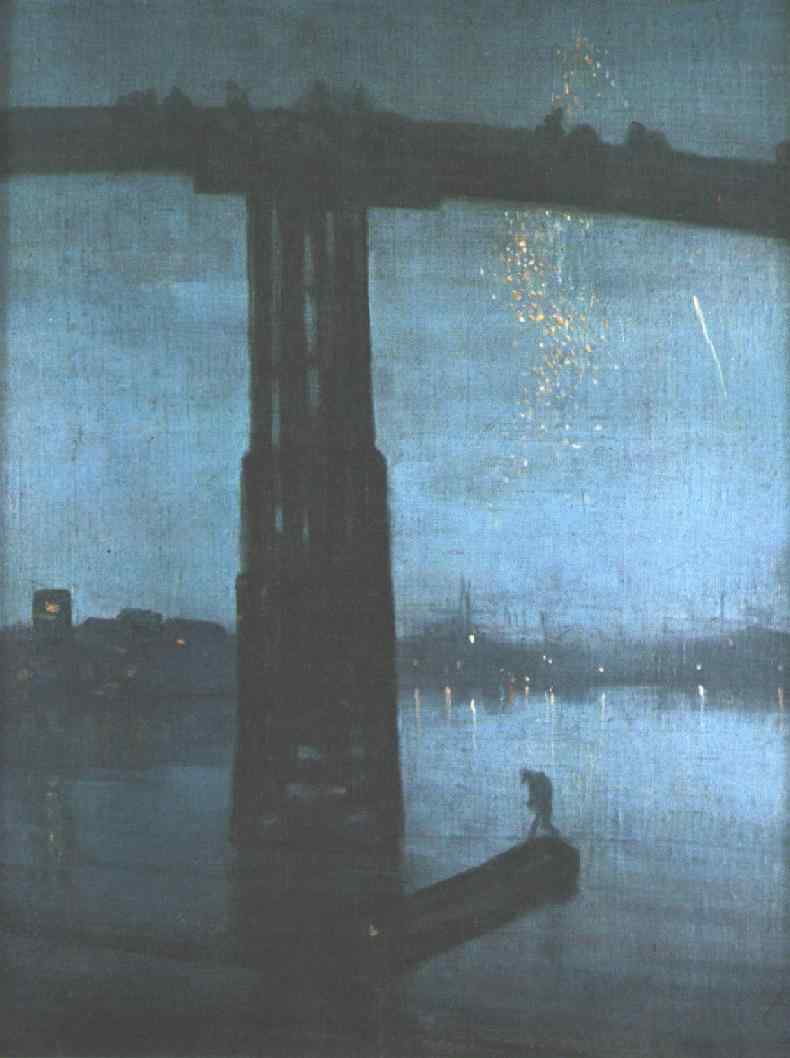 Nocturne in blue and silver: old Battersea Bridge (c. 1872-5) by James Whistler