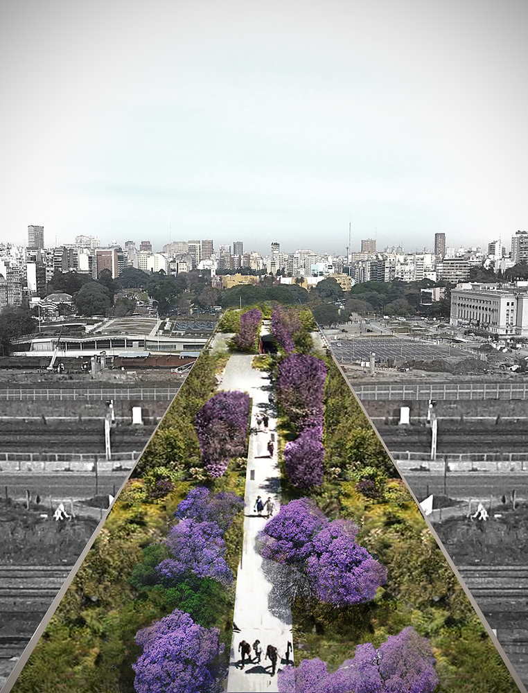 Elemental's new garden bridge building proposal for Buenos Aires