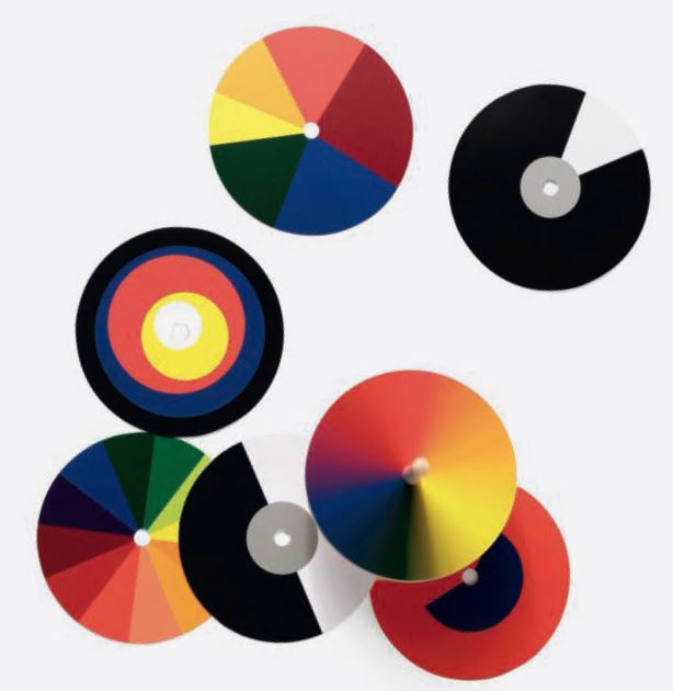 The Optischer Farbmischer with its interchangeable discs. As featured in Design for Children