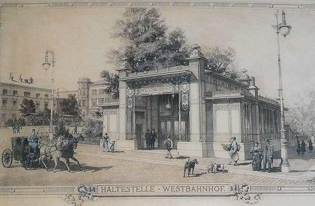Stadtbahn Station Westbahnhof - Otto Wagner as depicted in Art in Vienna 1898-1918