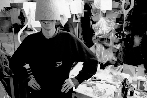 He's under there somewhere, Philip Treacy, 1998 - Kevin Davies