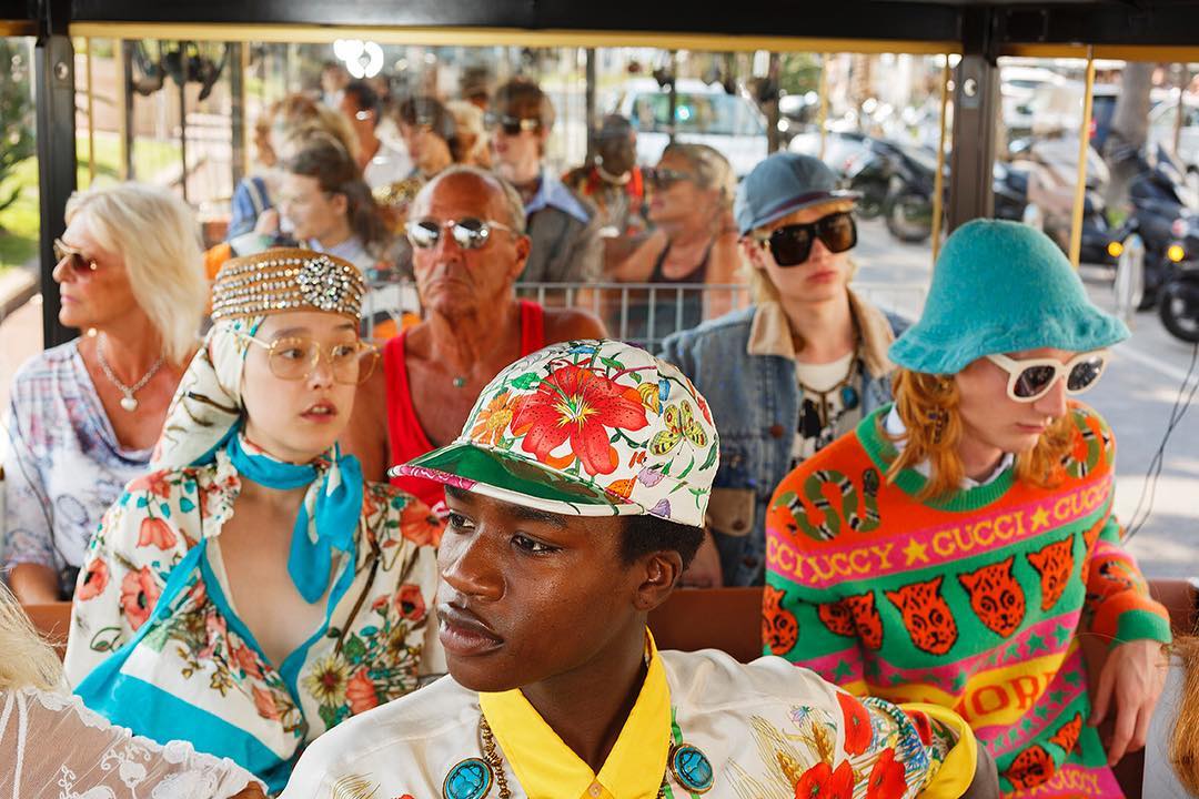 An image from Martin Parr's new Cannes shoot for Gucci
