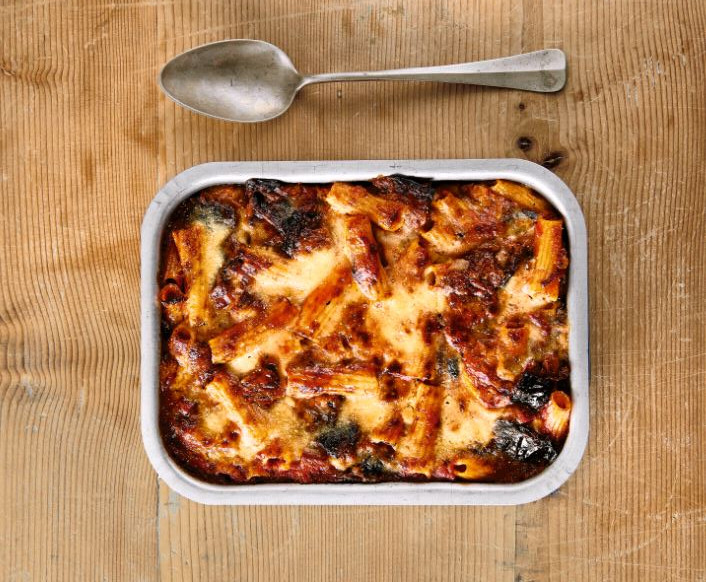 Baked Pasta alla Parmigiana, from Bread is Gold