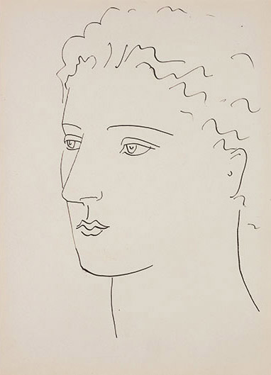 Tête de femme (1923) by Pablo Picasso. Part of Sotheby's Picasso in Private: Works from the Collection of Marina Picasso
