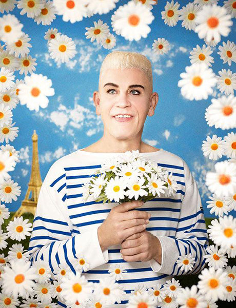 Pierre et Gilles / Jean-Paul Gaultier (1990), 2014 by Sandro Miller. From the Malkovich, Malkovich, Malkovich - Homage to photographic masters series. Courtesy of the artist and Catherine Edelman Gallery, Chicago